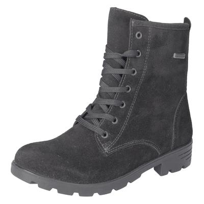 Schnürstiefel RICOSTA "Disera WMS: normal", Kinder, Gr. 33, schwarz, Leder, casual, Schuhe, Bikerboots, Winterstiefel, Boots mit Blockabsatz Image
