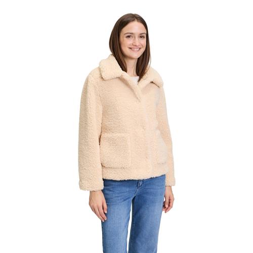 Plüschjacke CARTOON ""Cartoon mit Kragen"" Gr. 46, beige Damen Jacken