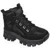 Schnürboots SKECHERS "HI-RYZE-GAWKERS", Damen, Gr. 36, schwarz, Leder, unifarben, casual, Schuhe, Trekking Stiefel, Winterstiefel mit robuster Profillaufsohle