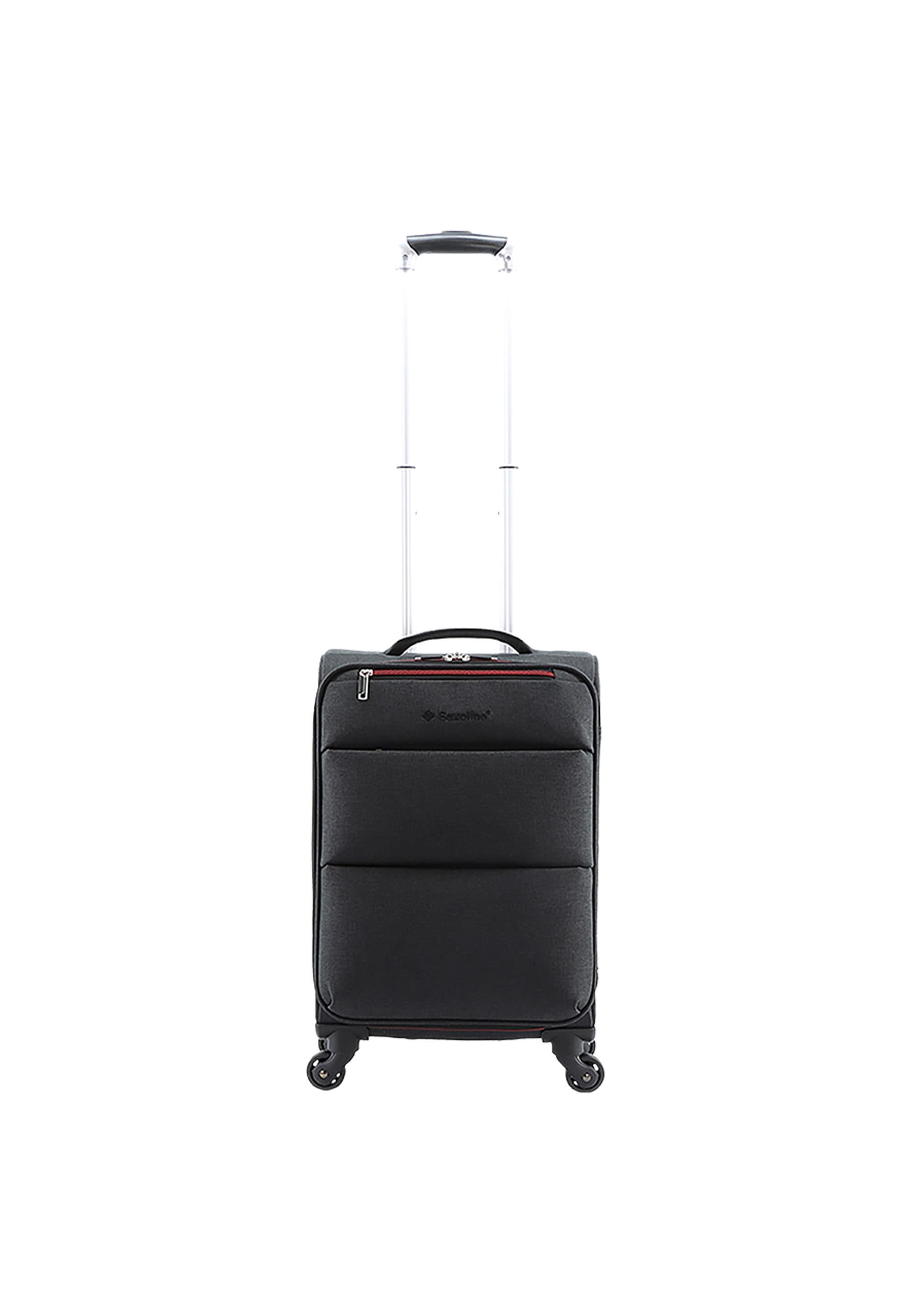 Koffer SAXOLINE "Adorer", Gr. B/H/T: 20 x 55 x 20, grau (anthrazit), Polyester, Koffer, aus Polyester-Material Image