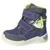 Klettstiefel RICOSTA "Flex WMS: normal", Kinder, Gr. 27, blau, Lederimitat, Textil, kontrastfarbene Details, casual, Schuhe, Kindergartenschuh, Winterstiefel mit wasserdichter Sympatex Membran