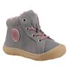 Lauflernschuh PEPINO BY RICOSTA "Georgie WMS: Normal", Kinder, Gr. 19, grau (grau, rosa), Leder, casual, Schuhe, Winterschuh mit Weiten-Meßsystem, Größenschablone zum Download