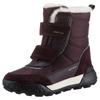 Winterstiefel GEOX "J TREKKYUP GIRL B ABX", Kinder, Gr. 36, lila (dunkellila), Textil, Veloursleder, Lederimitat, Glitzer, casual, Schuhe, Klettstiefel, Snowboots, Winterstiefel mit Warmfutter