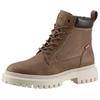 Schnürboots LEVI'S "Lennox", Damen, Gr. 39, braun, Lederimitat, casual, Schuhe, Blockabsatz, Schnürstiefelette, Boots, gepolsterter Schaftrand
