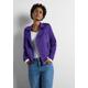 Lederjacke STREET ONE Gr. 46, lila (deep lilac) Damen Jacken mit Reverskragen