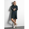 Sweatkleid STREET ONE, Damen, Gr. 40, EURO-Größen, grün (hunter grün), Stoff, 68% Polyester, 28% Viskose, 4% Elasthan, unifarben, casual, gerade knieumspielend, ohne Ausschnitt, Langarm Bündchen, Kleider, mit Kapuze