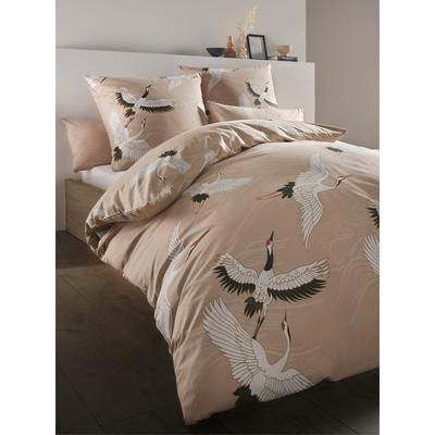 Bettwäsche HEINE HOME Gr. 5, beige (sand, gemustert), B/L: 135cm x 200cm, 2-teilige Garnitur St., 2-teilige Garnitur St., Renforcé, B/L: 40cm x 80cm, Renforcu00e9, 100% Baumwolle, Bettwäsche Image