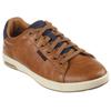 Sneaker SKECHERS "CAVELL", Herren, Gr. 48,5, braun, Lederimitat, casual, Schuhe, Freizeitschuh, Slipper, Schnürschuh mit Air-Cooled Memory Foam