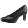 Pumps TAMARIS, Damen, Gr. 43, schwarz, Leder, klassisch, Schuhe, Abendschuh, Festtagsschuh, Trichterabsatz, in klassischer Linie, Topseller