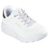 Slip-On Sneaker SKECHERS "UNO LITE", Kinder, Gr. 39, weiß, Lederimitat, sportlich, Schuhe, Freizeitschuh, Halbschuh, Slipper mit metallic Fersenpatch