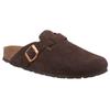 Clog ANISTON SHOES, Damen, Gr. 42, braun (dunkelbraun), Veloursleder, unifarben, klassisch, Schuhe Clog Schlappen, Hausschuh, Sommerschuh, mit ergonomischem Fußbett - NEUE KOLLEKTION
