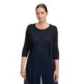 Strickjacke VERA MONT "Vera Mont Strickbolero ohne Verschluss", Damen, Gr. XXL, blau (dunkelblau, dunkelblau), Strick, Obermaterial: 80% Viskose, 20% Polyester metallisiert., elegant, figurumspielend normal, 3/4-Ärmel, Strickjacken, Glitzer