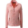 Strickfleecejacke DEPROC ACTIVE "KIRKVALE X WOMEN", Damen, Gr. 40/42 (M), orange (orange melange), 100% Polyester, casual, bequem, Langarm gerader Abschluss mit Gummizug, Jacken, auch in Großen Größen erhältlich