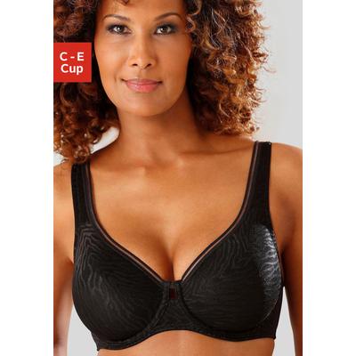 Minimizer-BH NUANCE, Damen, Gr. 85, Cup D, schwarz, Netz, Obermaterial: 80% Polyamid, 20% Elasthan, klassisch, BHs, im modernen Design mit glänzendem Material Image