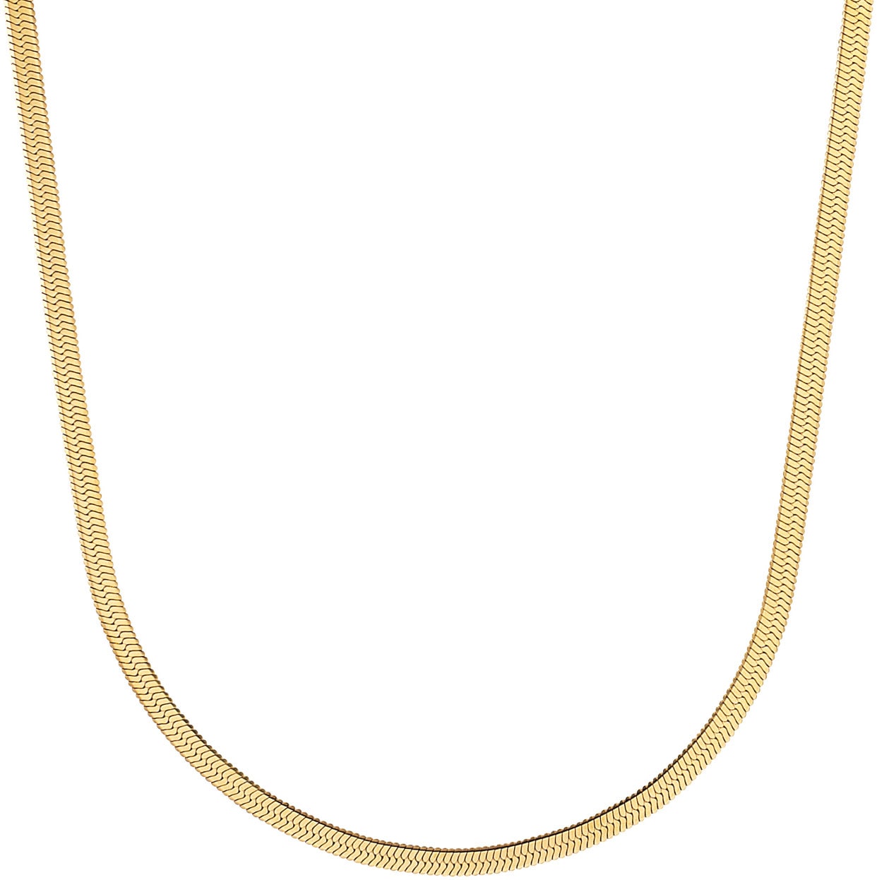 Kette ohne Anhänger S.OLIVER "2037988", gold (gelbgoldfarben), Halsketten, Damen, Edelstahl, L: 45 B: 3mm, B:3mm