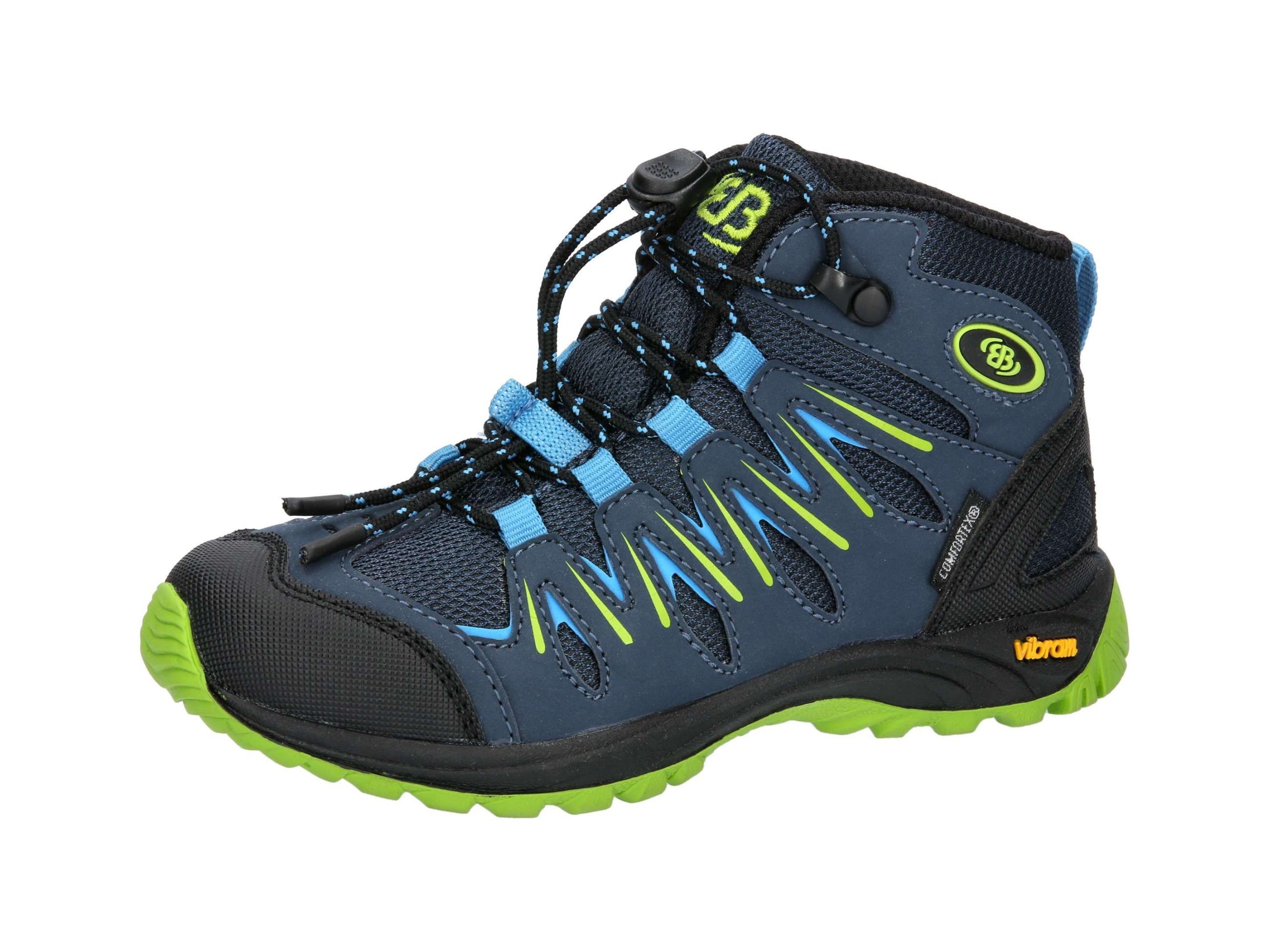 Wanderschuh BRÜTTING "Outdoorstiefel Expedition Kids High", Kinder, Gr. 34, blau, Synthetik, Schuhe Wanderschuh