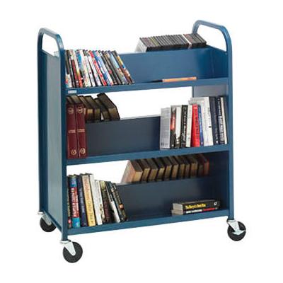 Bretford Double-Sided Book and Utility Truck with Six Slanted Shelves and 5