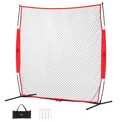 VEVOR Barricade Backstop Net Ball Sports Barrier Netting for Baseball Softball Lacrosse Soccer Hockey Training, for Backyard