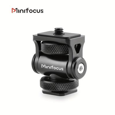 "TEMU Minifocus Cold Shoe Camera Monitor Mount: 180° Tilt, 1/4"" Screw, Durable, Suitable For Camera Field Monitors, Microphone Hot Shoe, Led, Flash, And Video Shooting Photography Accessories"