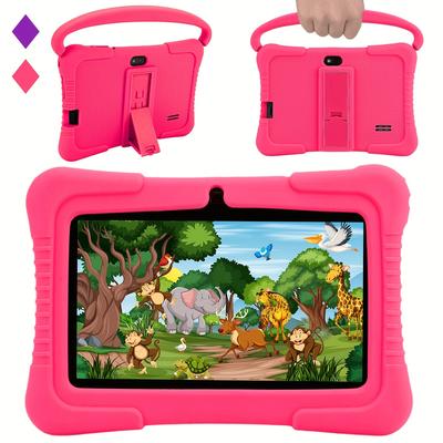 TEMU Veidoo, 7 Inch Kids Tablet, Screen, Wifi, 2gb Ram+32gb Rom, Dual Camera, Educational Games, Parental Control App, Android Tablet, Tablet With Drop Proof Silicone Cover