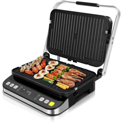 Aroma – 2000 w Grill, Sandwichmaker und Panini-Maker , 180º Öffnung, LED-Display und abnehmbare Image
