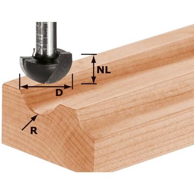 Hw S8 R6,35 Hohlkehlfräser 12,70 x 10 x 40 x 8 mm ( 490984 ) für Oberfräse of 900, of 1000, of Image