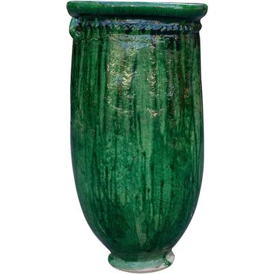 Biscottini - Sahara Desert Terrakotta-Vase grün glasiert
