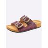 Hausschuh MUBB, Damen, Gr. 37, rot (bordeaux), Rindsleder, modisch, Schuhe