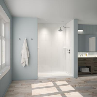 Swan SS-4260 42 x 60 Swanstone Alcove Shower Pan with Center Drain in Bisque SF04260MD.018