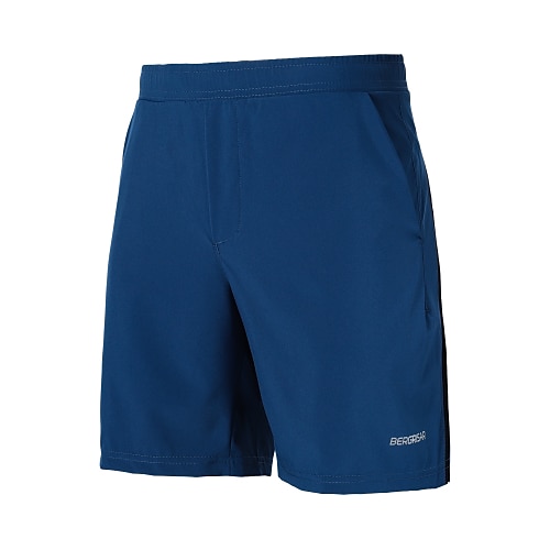 BERGRISAR Herren Laufshorts Laufhose Lang Kurz Sportlich Kurze Hose Hosen / Regenhose Unterwäsche Shorts 2 in 1 Liner Elastischer Bund Nylon Elasthan Sommer Laufen Wandern Reflektierend / Einfarbig Image