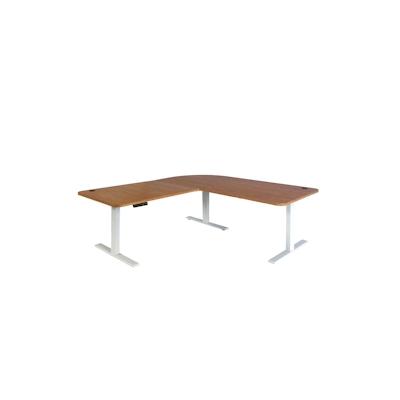 Mendler Tischplatte HWC-D40 für Eck-Schreibtisch, Schreibtischplatte, 90° MVG-zertifiziert ~ braun Struktur Image