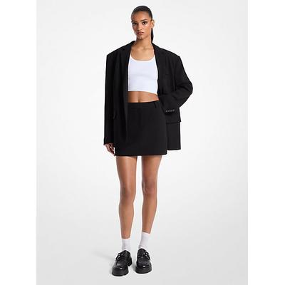 Michael Kors Crepe Mini Skirt Black 2
