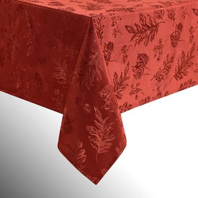 Graceful Leaves Rectangle Tablecloth, 60 x 144, Ember Glow