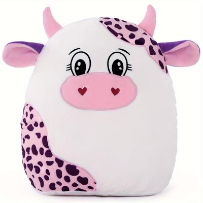 TEMU Cow Plush Toy Stuffed Animals Toy, Soft Stuffed Doll Birthday Gift For Kids Boys Girls