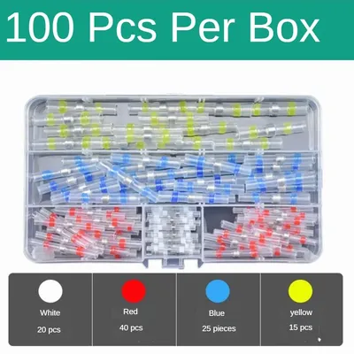 100 Pezzi Kit Connettore Filo Sigillo A Saldatura Riparazione Elettrodomestici Auto Moto Marine