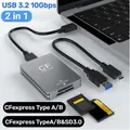 Lettore di schede SD CFexpress tipo AB 2 in 1 Lettore CFexpress con cavo da USB C a USB C/A Supporto sistema operativo Android/Windows/Mac per SLR
