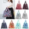 Foldable Shopping Bags Printing Polyester Casual Grocery Shopping Bag Household Tote Pouch Bag