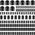 Tappi terminali in gomma di dimensioni assortite da 160 pezzi, tappi protettivi con filettatura a vite flessibile tappi a vite con bullone rotondo in vinile in 9 dimensioni