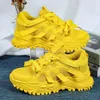 Gelbe Frauen Schuhe Mode Luxus Origin Plattform Chunky Casual Sneaker Herbst Sport Tennis Frauen Schuhe Plus Größe