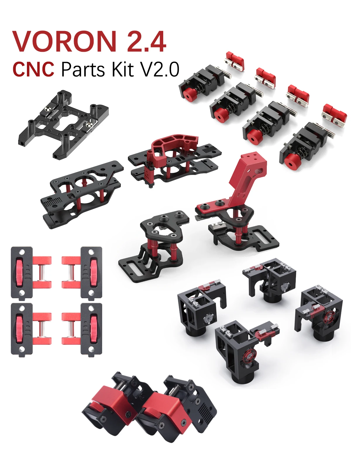 Voron 1. 2,4 r2 Upgrade Aluminium legierung CNC-Rahmen gedruckte Teile Kit CNC bearbeitete Metall Voll teile einschl ießlich Schrauben 3D-Druckerteile Image