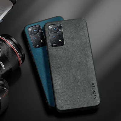 Hülle für Xiaomi Redmi Note 11 Pro+ 11S Design Einfaches, leichtes, langlebiges Leder mit Holzmaserung für Redmi Note 11 Pro Hülle