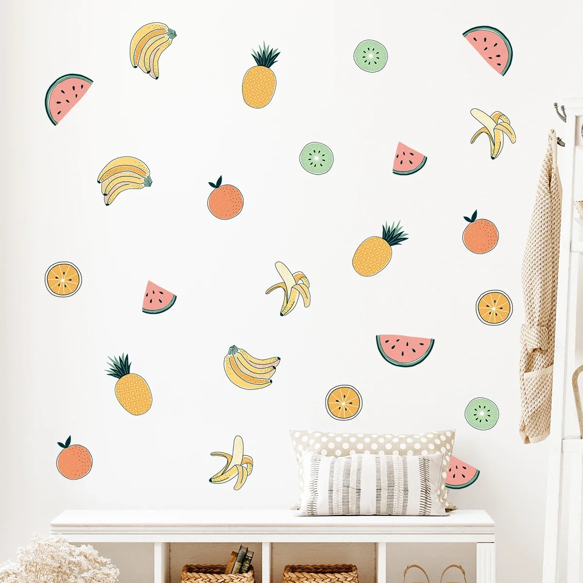 3 Stück Wassermelone Banane Ananas Cartoon Obst Wandaufkleber für Kinderzimmer Dekor Baby Kinderzimmer Schlafzimmer Dekoration Wandtattoos