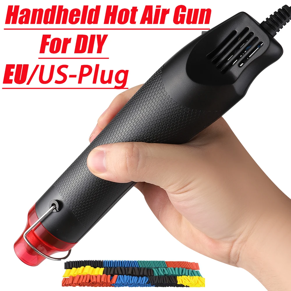 Pistolet à Air chaud 220/110V, outil de bricolage, outil électrique thermique, Mini souffleur artisanal à température de soudure avec siège de support rétractable