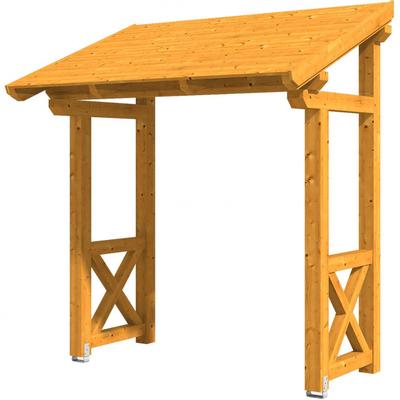 Skan Holz Vordach Paderborn Dach mit Seitenteil Eiche Hell, Typ 4 Image