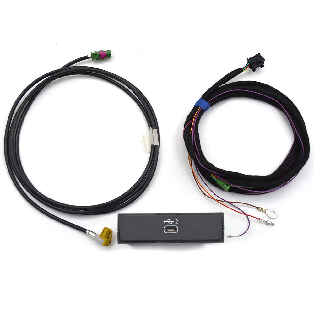 Für Audi A4 B9 A5 Q5 6-poliges MIB3 Carplay Automatik-Smartphone 1X USB/AUX-IN-Schnittstellenschalter und Kabel 8W 0035708 A 8W0 035 708A Image