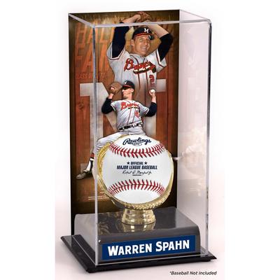 Warren Spahn Milwaukee Braves Hall of Fame Sublimierte Vitrine mit Bild Image