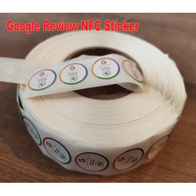 10/30/100Pcs Waterproof Google Review Stickers 504Bytes NFC215 Chip NFC Tap Review Sticker Boost