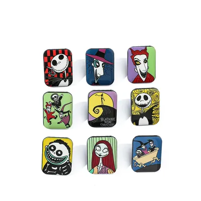 9 Pcs Anime The Nightmare Before Christmas Couple's Brooch Personalized Sally Jack Badge Jewelry