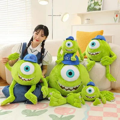 Disney 80cm Monster University Electric Power Company Mike Wears Hat Big Eyed Doll Long Legs Big