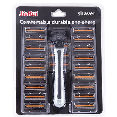 Multiple blade heads can be replaced with two layers of old manual shaver Shaver disposable manual shaver razors for shaving men